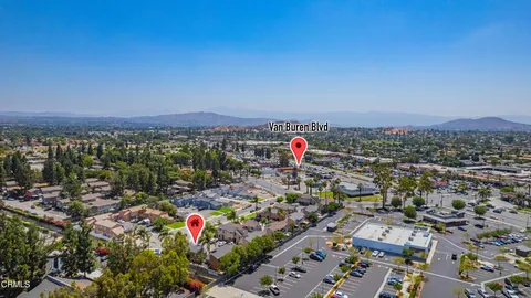 an aerial view of multiple house