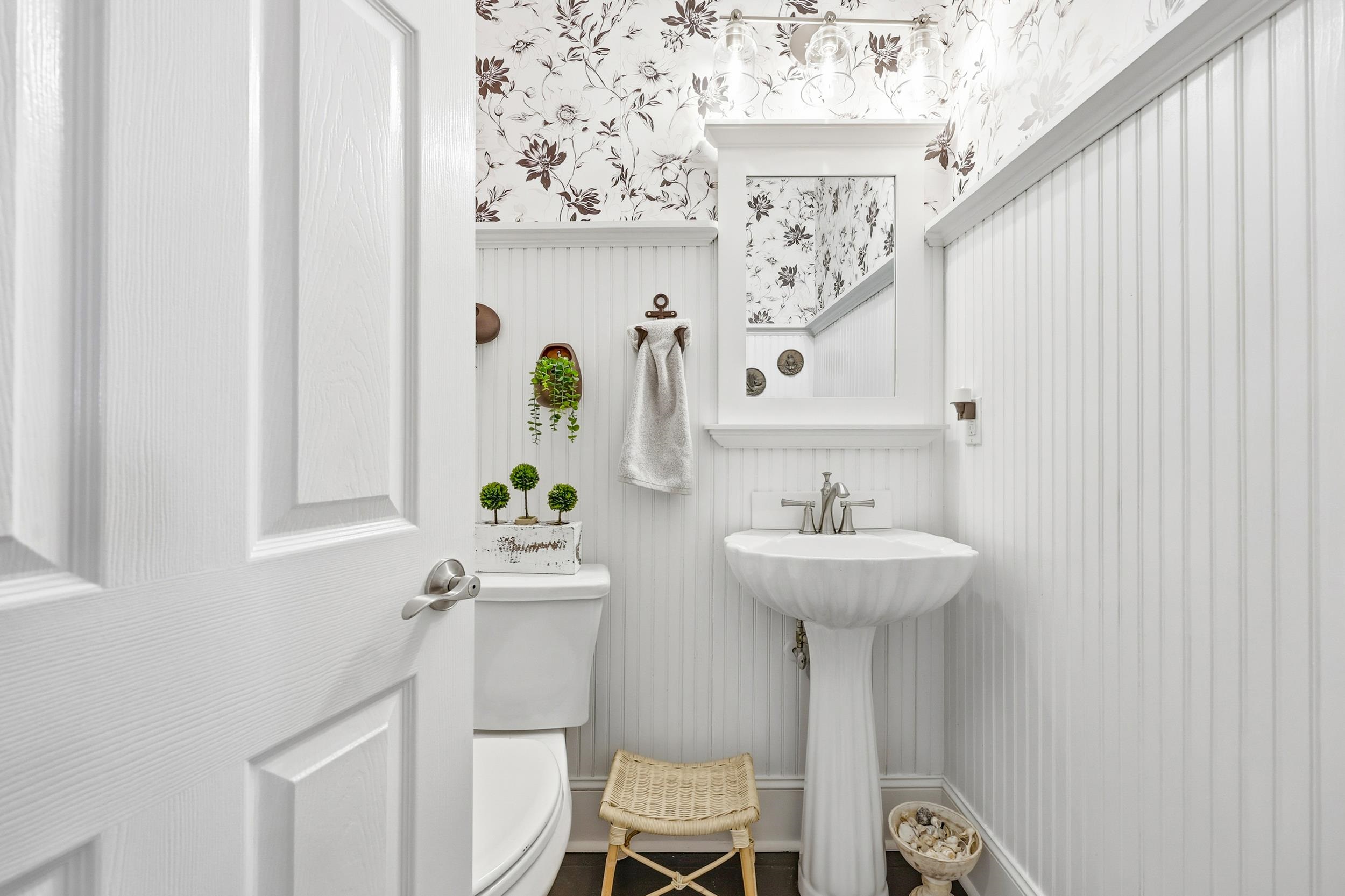 46 High Hammock Way Pawleys Island, SC 29585 - Photo 13 of 40 Bathroom featuring toilet and wallpapered walls