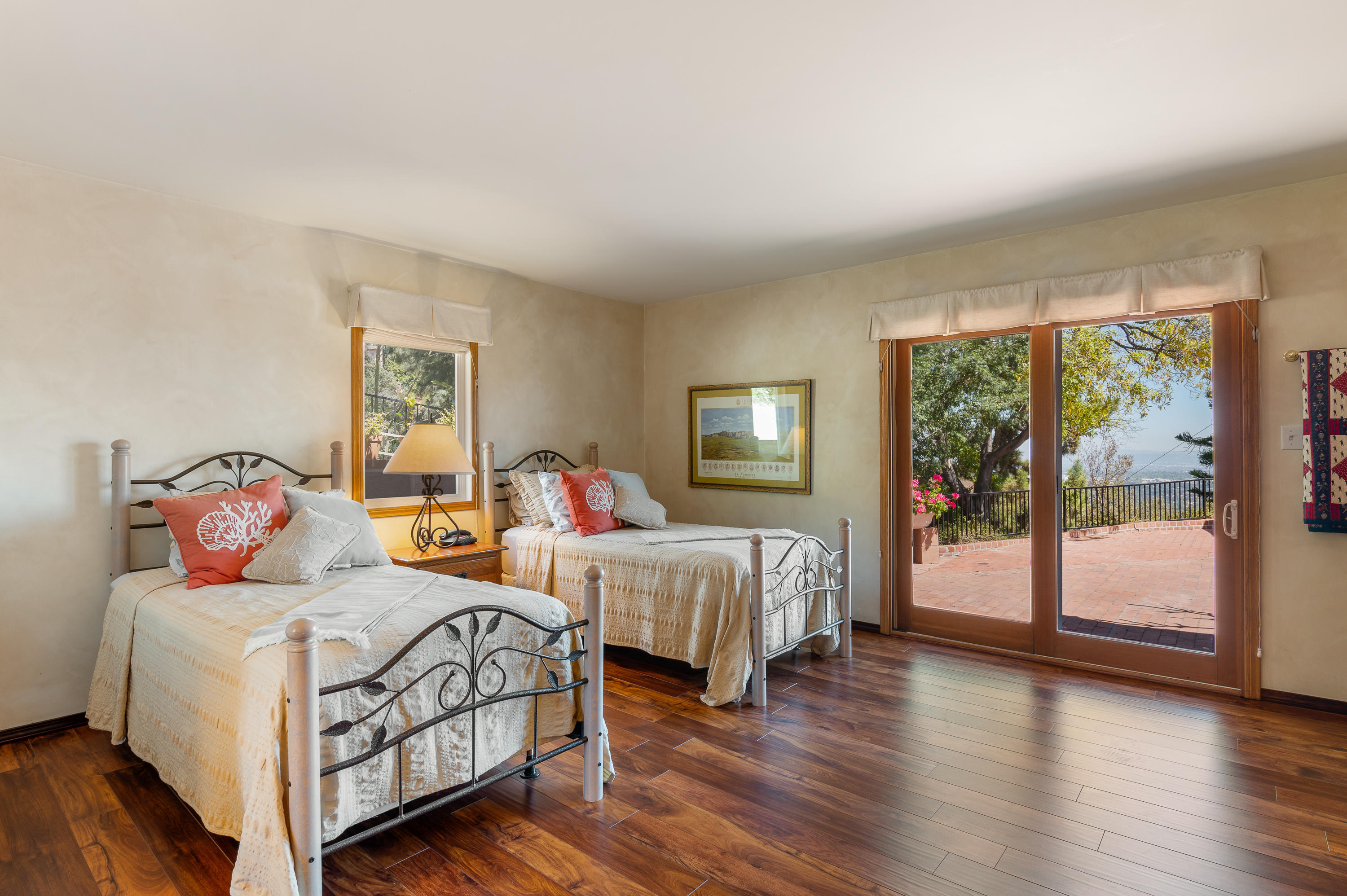 3894 San Augustine Drive Glendale, CA 91206 - Photo 21 of 51 a bedroom with two beds and wooden floor
