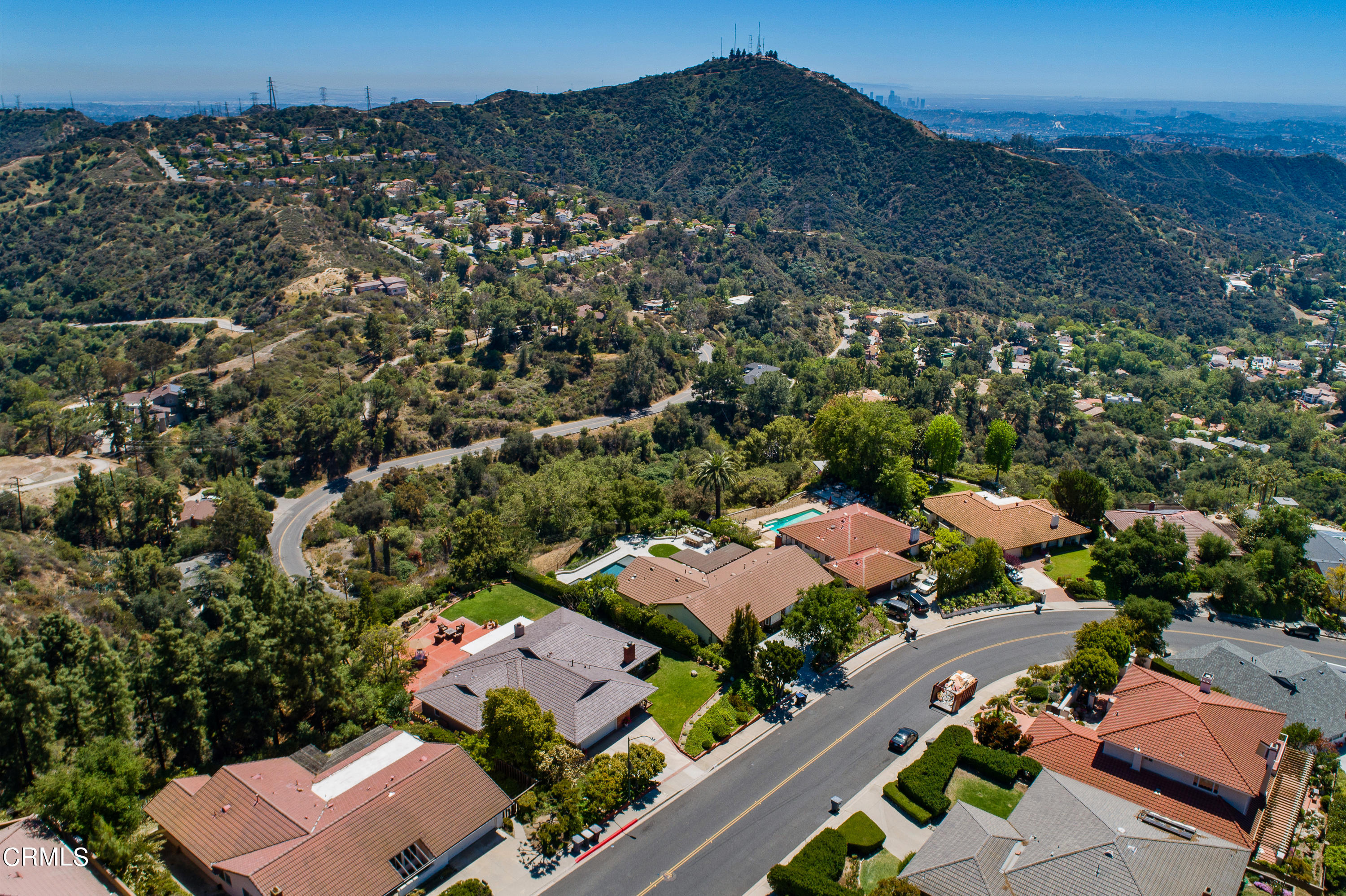 3894 San Augustine Drive Glendale, CA 91206 - Photo 33 of 51 an aerial view of residential houses with outdoor space
