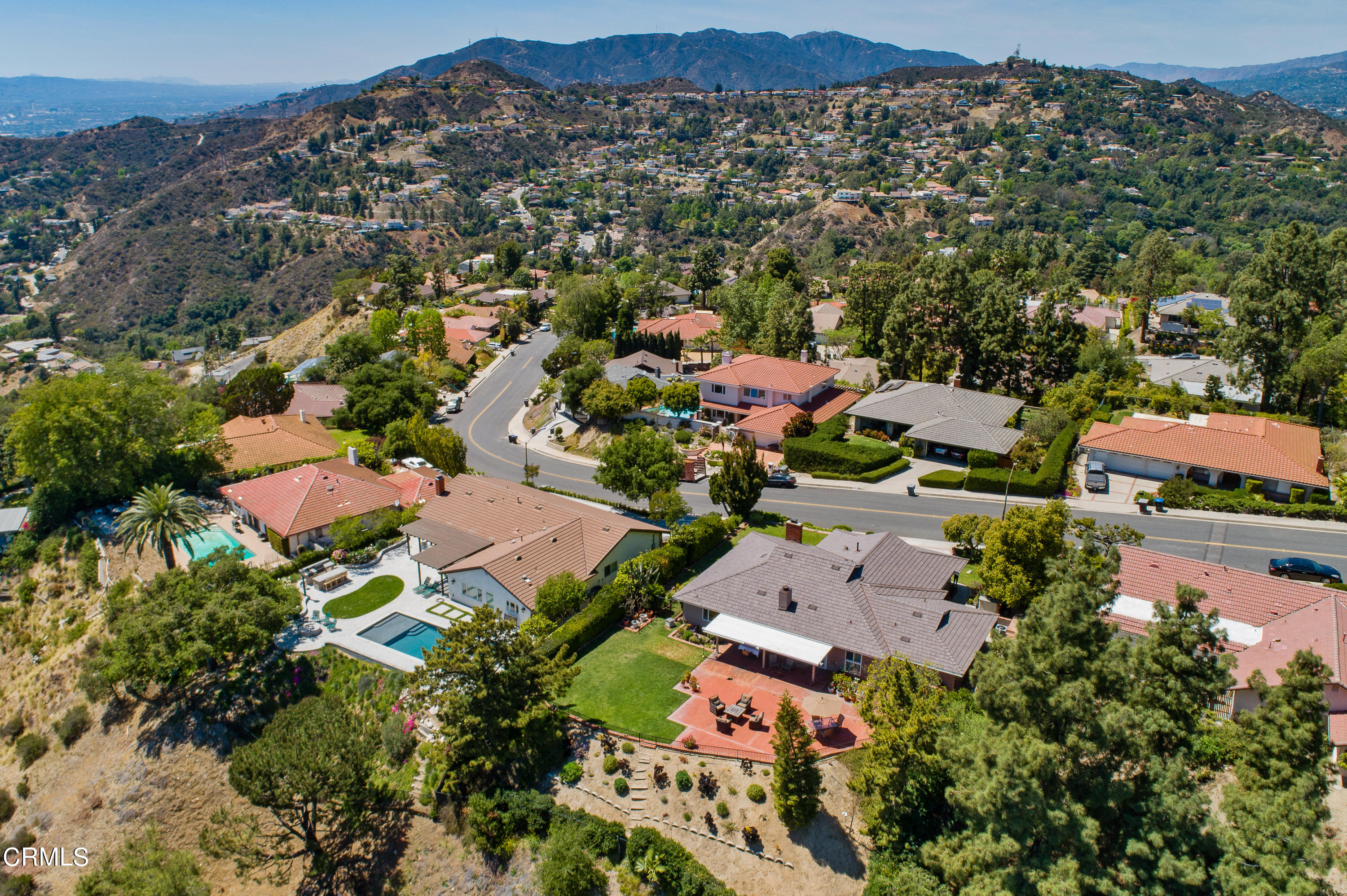 3894 San Augustine Drive Glendale, CA 91206 - Photo 37 of 51 an aerial view of residential houses with outdoor space