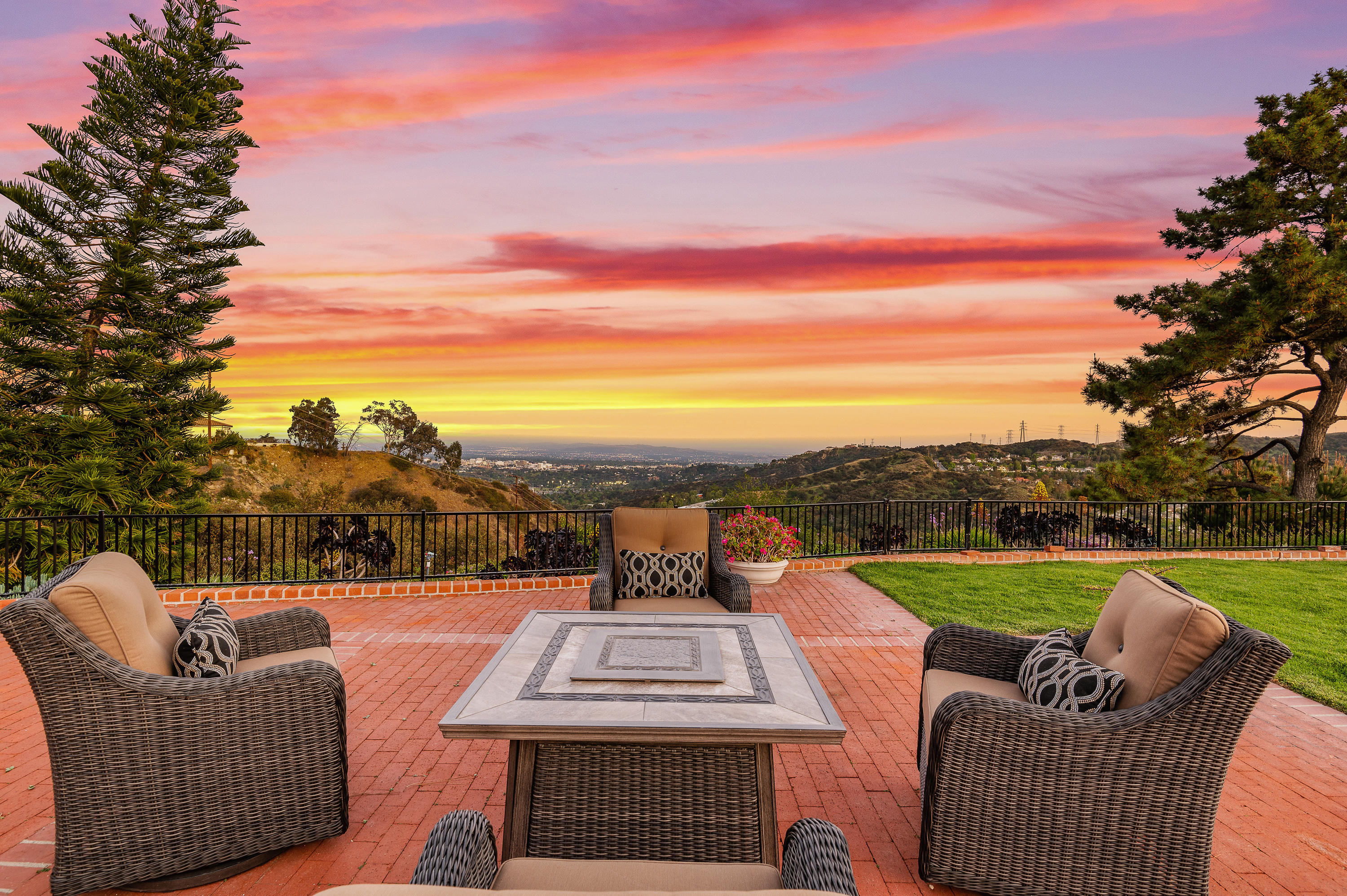 3894 San Augustine Drive Glendale, CA 91206 - Photo 49 of 51 a view of a patio with couches chairs and a table