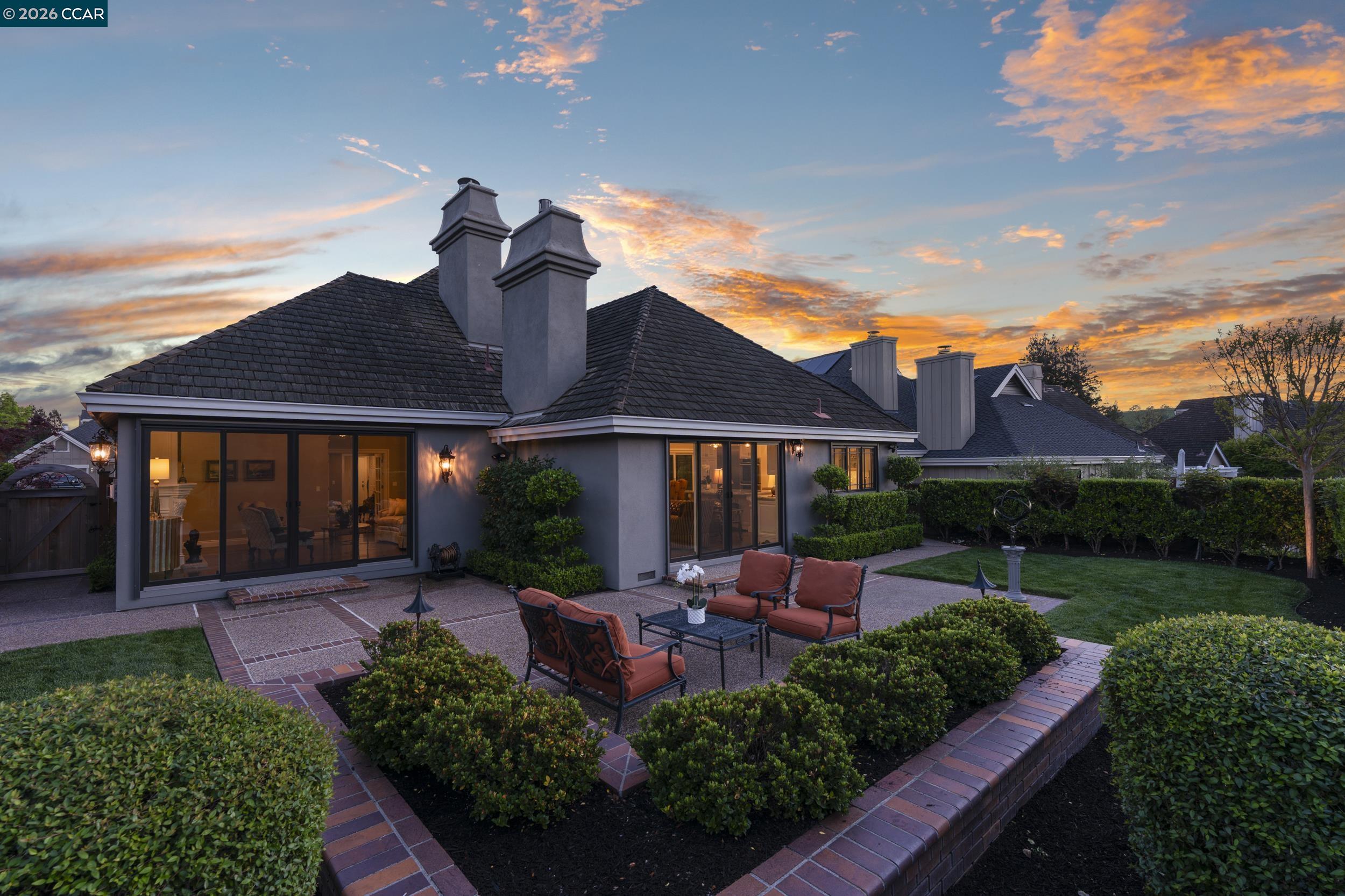 114 Golden Ridge Road Alamo, CA 94507 - Photo 59 of 60 a view of a house with sitting area and garden