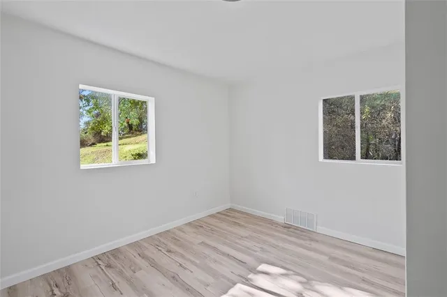 an empty room with a window