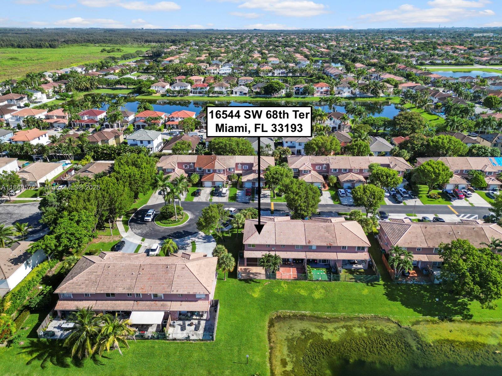 16544 Southwest 68th Terrace Miami, FL 33193 - Photo 4 of 32 an aerial view of residential houses and city street
