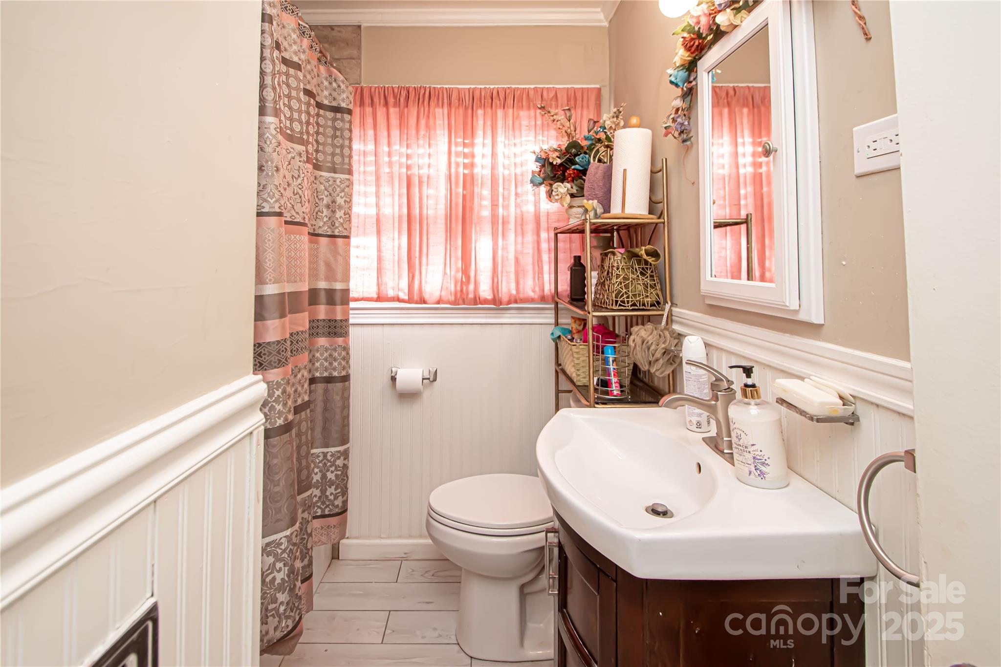 1741 Dallas Avenue Charlotte, NC 28205 - Photo 29 of 40 a bathroom with a sink a toilet and a mirror