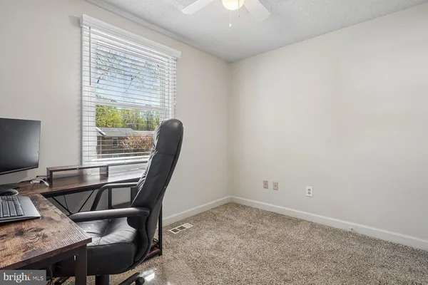 a living room with a bed furniture and a window