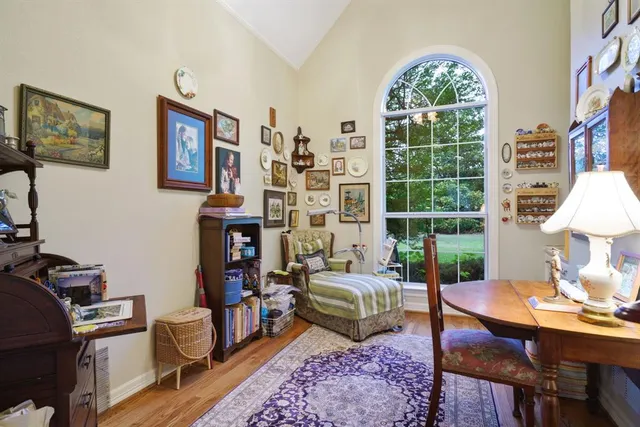 a theatre with furniture and a window