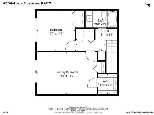 $2,100 | 642 Whalom Lane, Unit 12A, Schaumburg, IL 60173