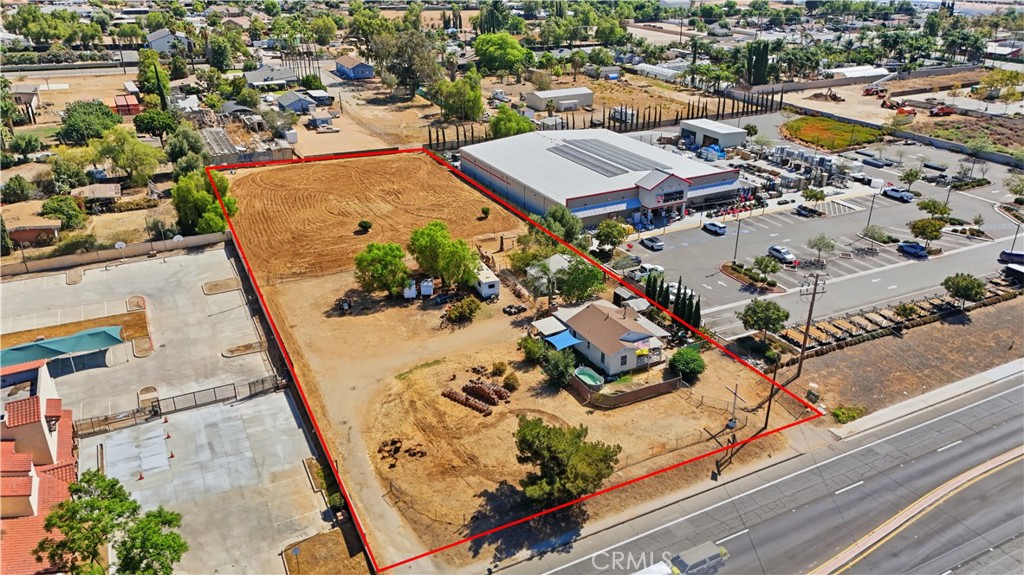 17157 Van Buren Riverside, CA 92504 - Photo 3 of 12 Outline of the two parcels- view from left side overlooking tractor supply