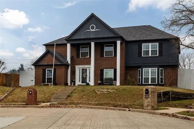 a front view of a house