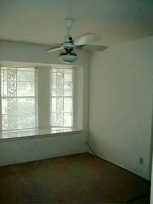 an empty room with a window