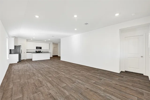 an empty room with a window