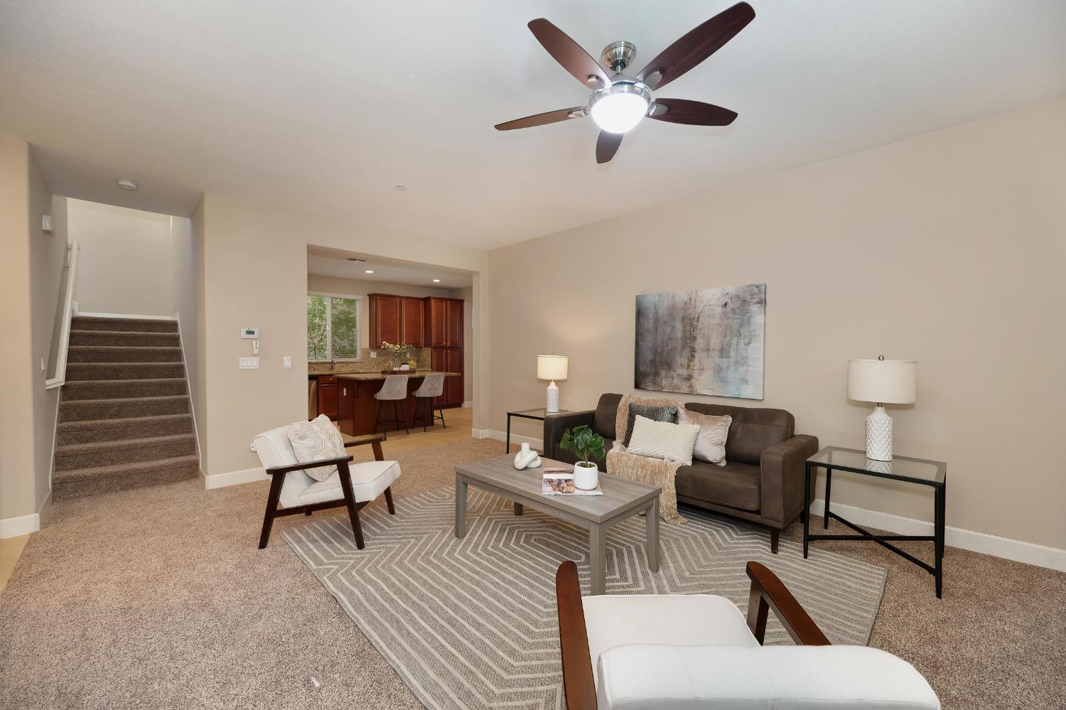 908 Lyon Place Roseville, CA 95747 - Photo 10 of 32 a living room with furniture and a wooden floor