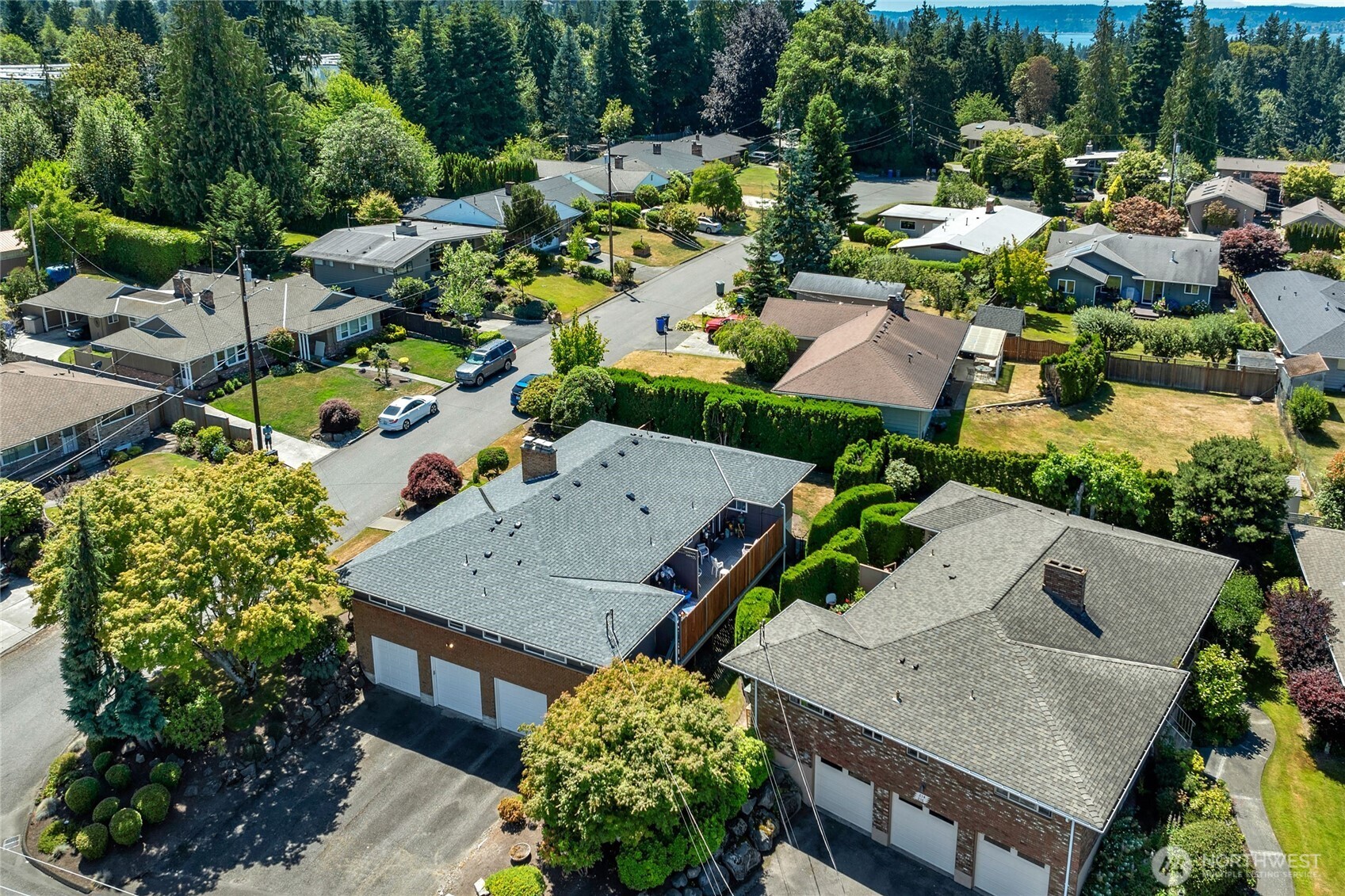 205 Heather Road Everett, WA 98203 - Photo 5 of 40 an aerial view of multiple houses with yard