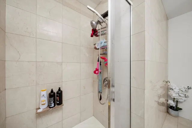a close view of a shower