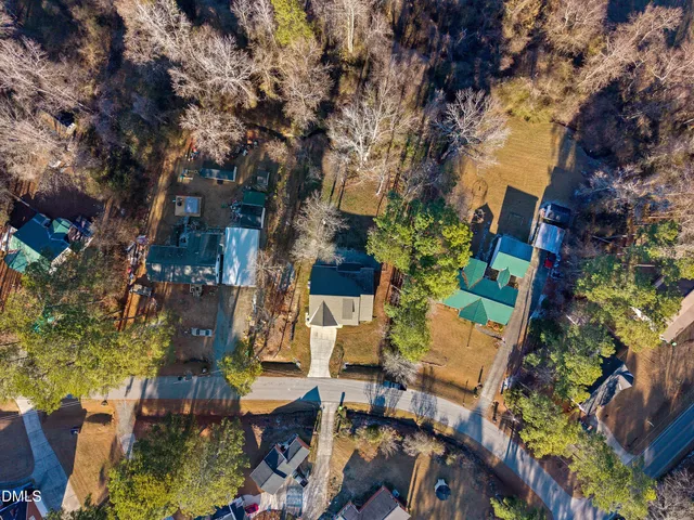 an aerial view of multiple house