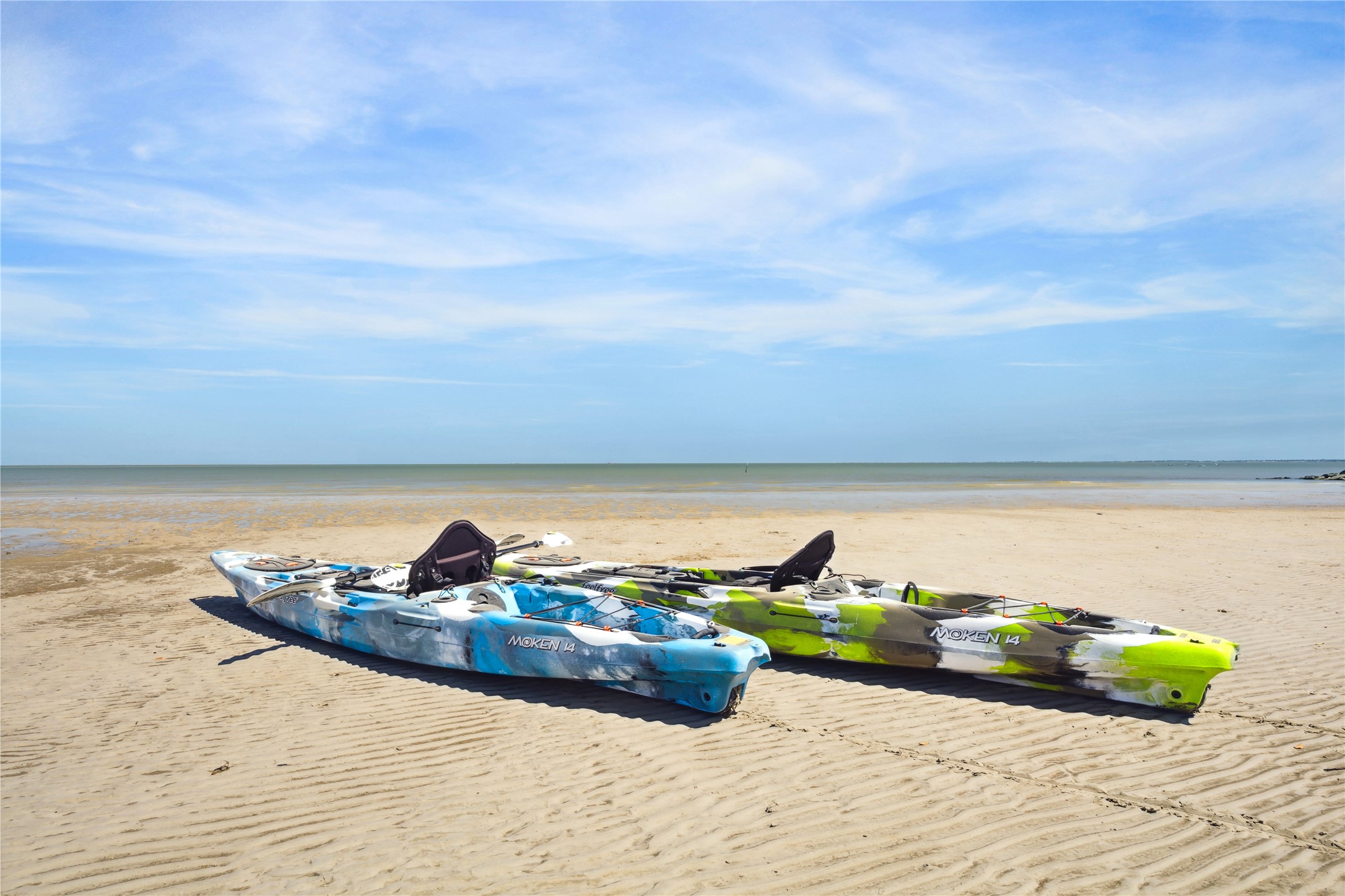 633 Quintana Roo Place Seabrook, TX 77586 - Photo 39 of 47 Kayak into the bay right from your own shore! The two kayaks pictured here on the private beach stay with the home.