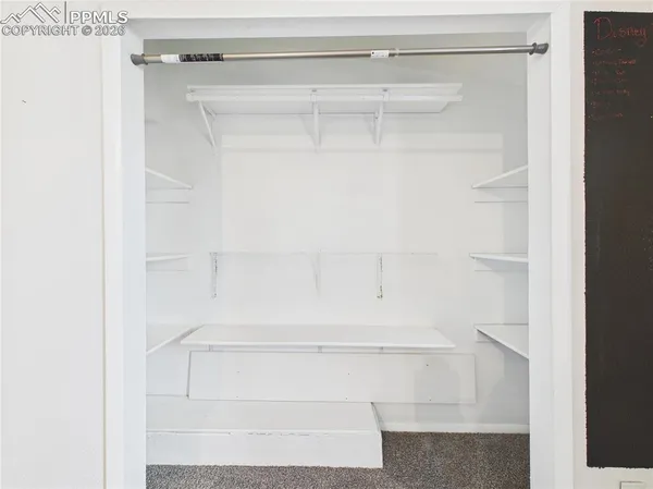 a close view of closet