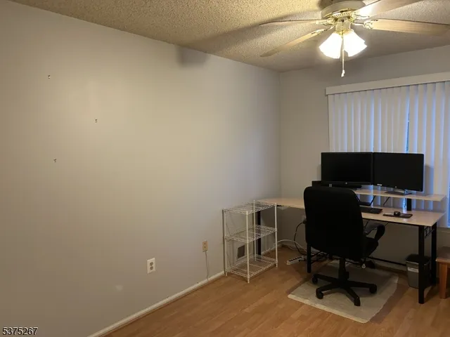 a small space with wooden floor