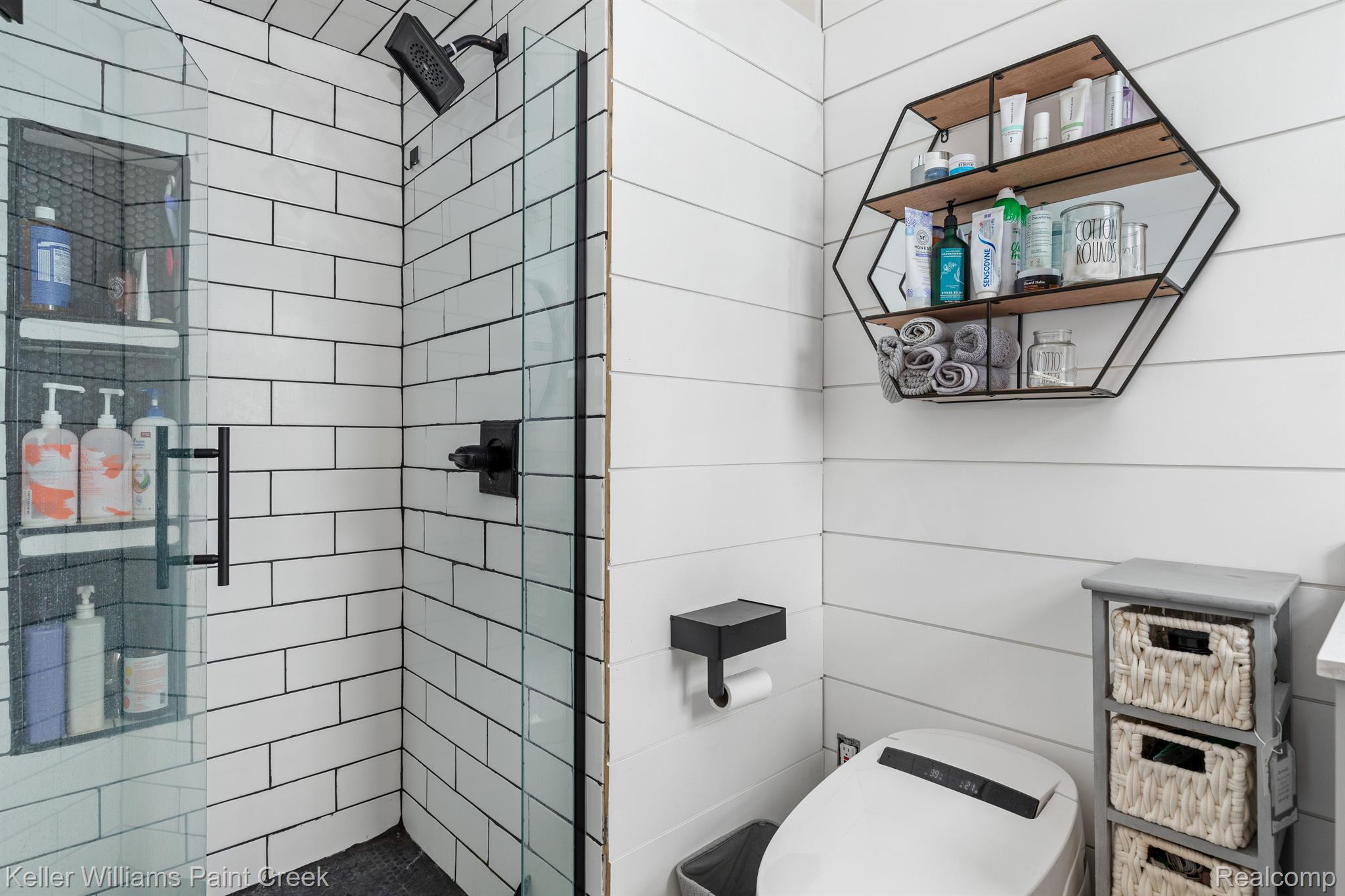2329 Eaton Gate Road Lake Orion, MI 48360 - Photo 18 of 38 New subway tiled shower and shiplap walls.