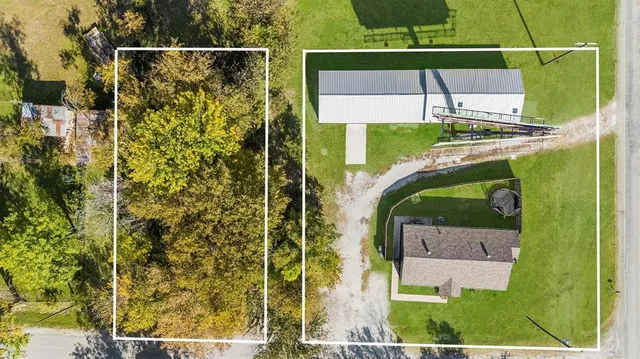 a bird view of a house