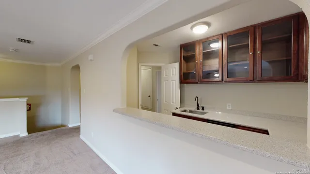 a hallway with closet