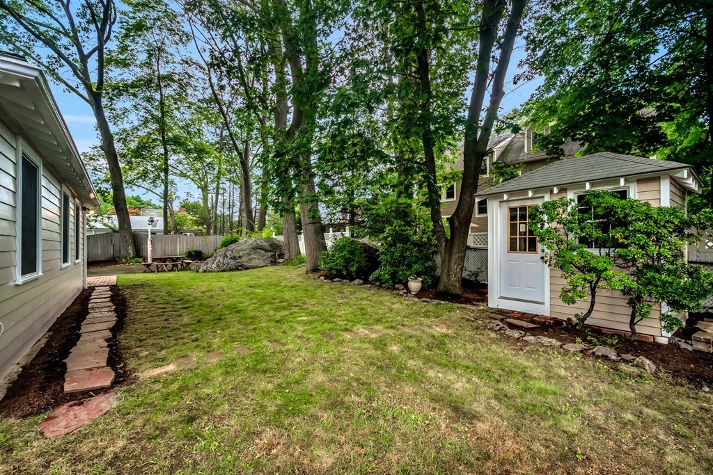43 Kendall Road Newton, MA 02459 - Photo 22 of 22 a view of a yard with plants and trees
