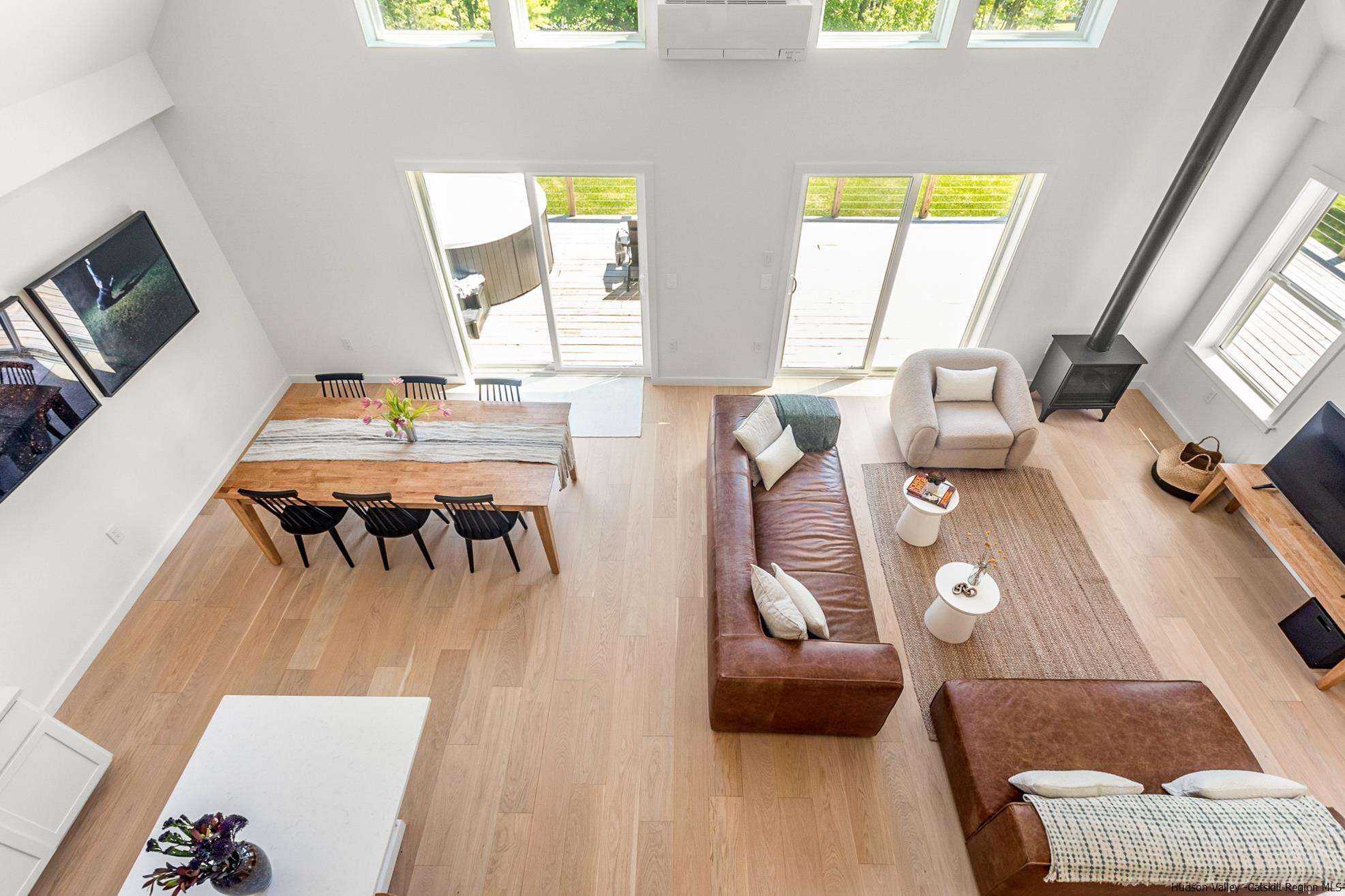 17 Freeman Avery Road Olivebridge, NY 12461 - Photo 19 of 32 a view of a livingroom with furniture and a floor to ceiling window