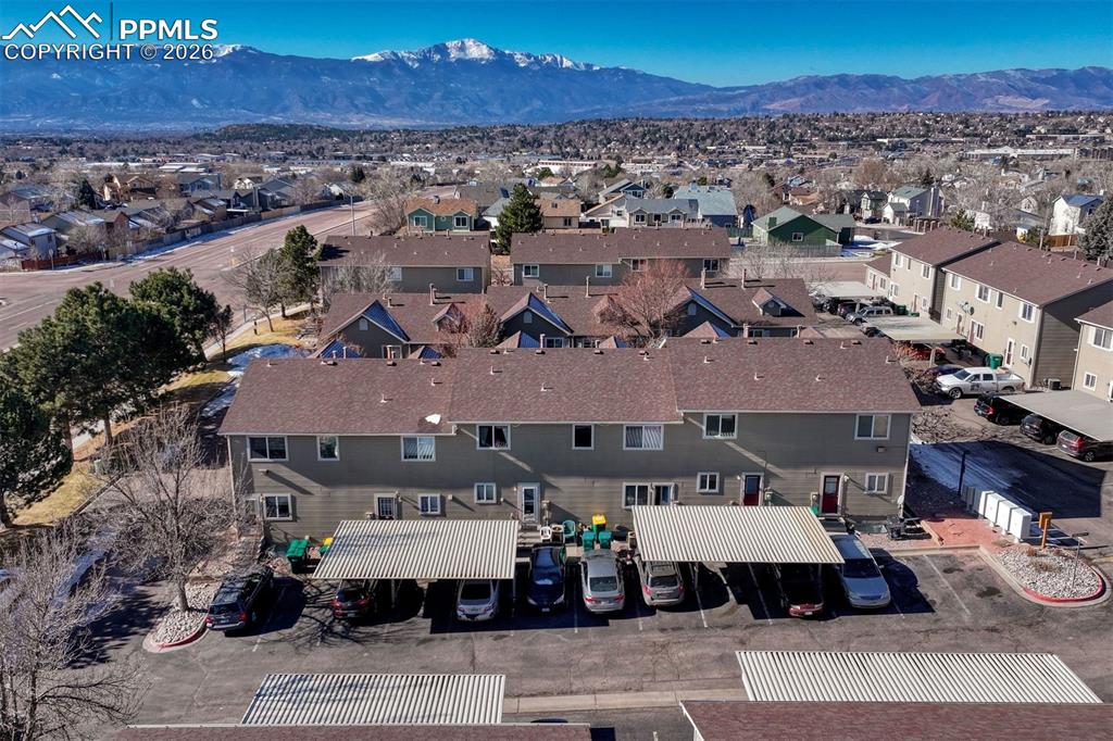 2580 Malpaso Point Colorado Springs, CO 80922 - Photo 22 of 23 an aerial view of a house with a garden