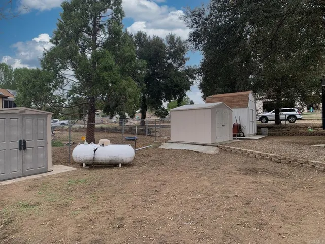 a view of outdoor space with seating