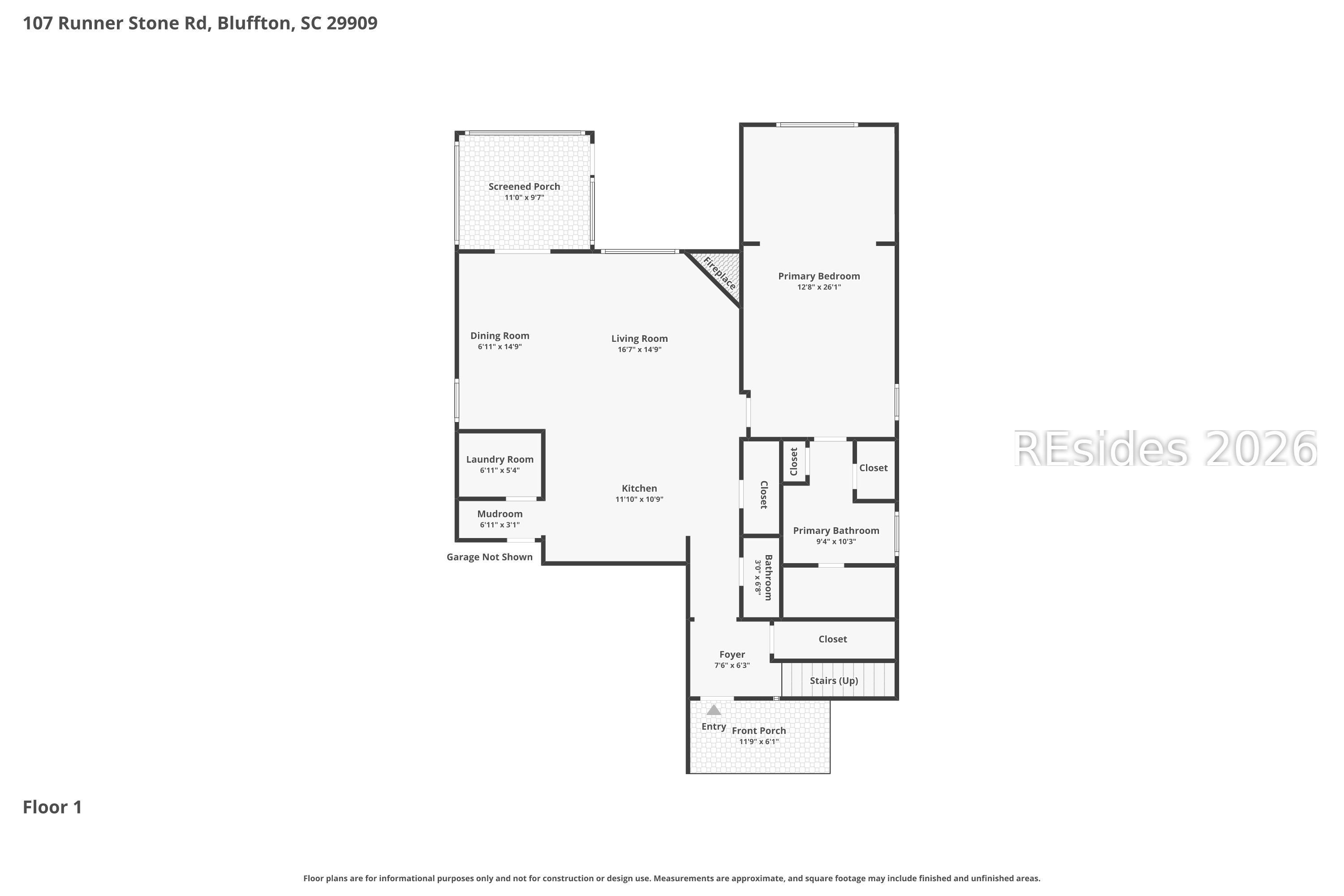 107 Runner Stone Road Bluffton, SC 29909 - Photo 63 of 65 Floor plan First Floor