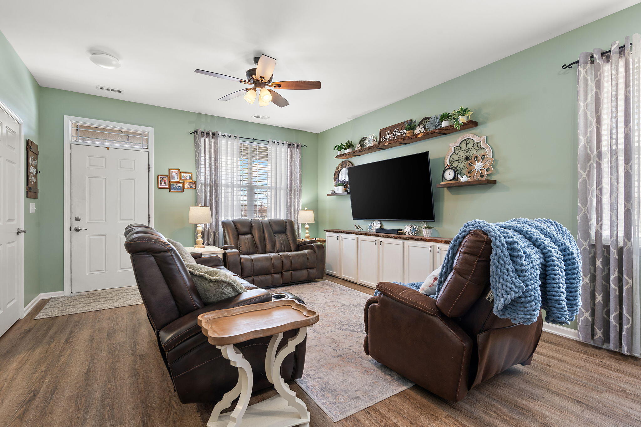 1171 Weaver Way Chesterton, IN 46304 - Photo 6 of 25 a living room with furniture and a flat screen tv