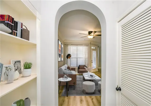 a bathroom with a toilet and shower