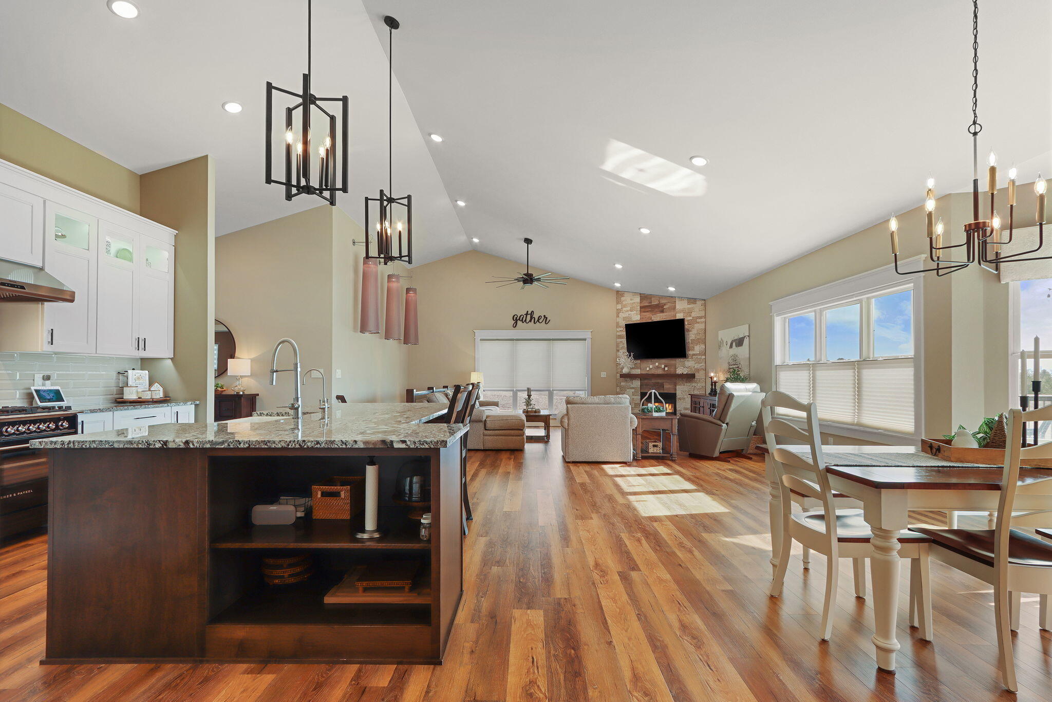 21229 Plank Road Dover, WI 53139 - Photo 9 of 46 Stunning open concept with premium light fixtures