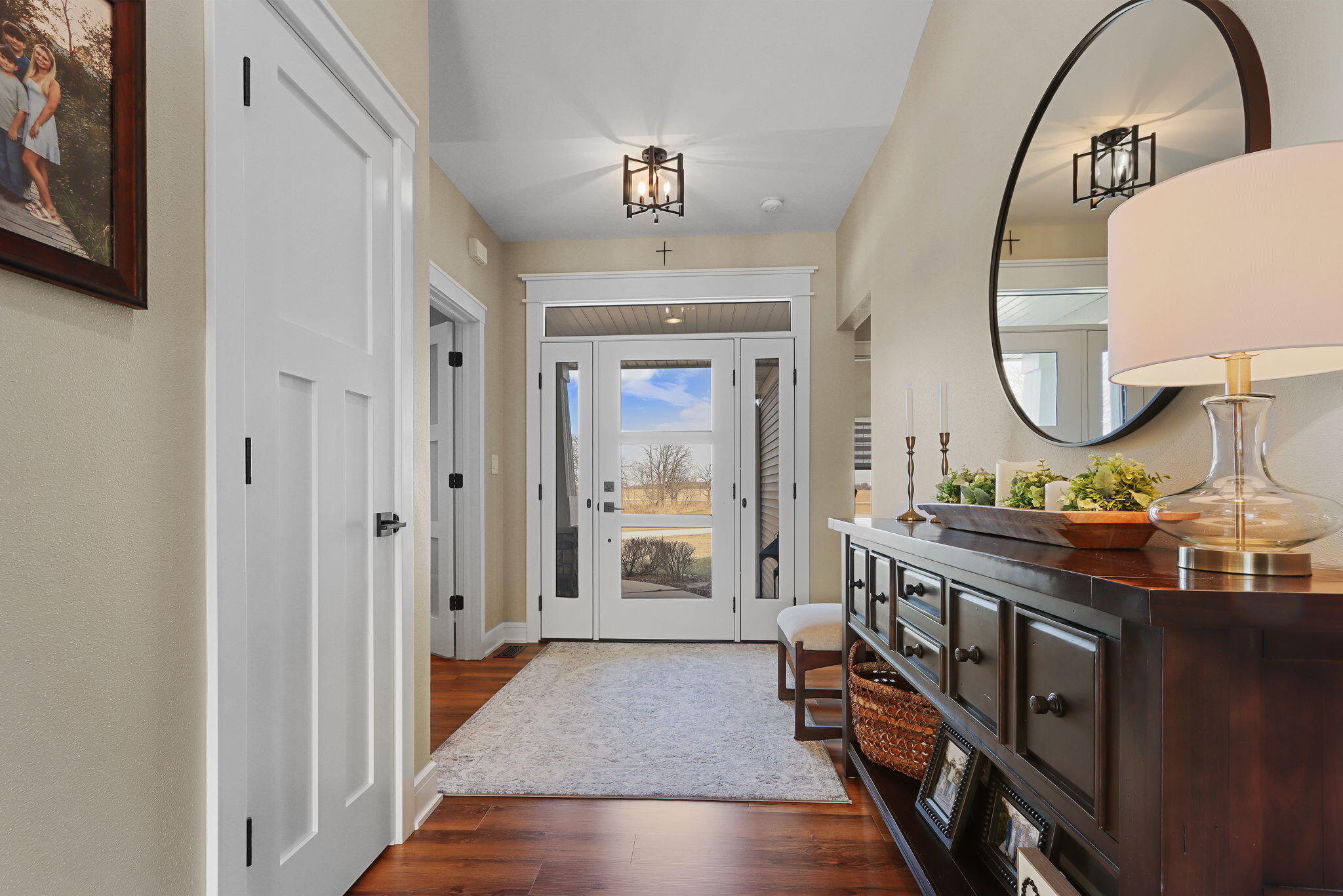 21229 Plank Road Dover, WI 53139 - Photo 2 of 46 Stunning Foyer custom front door!