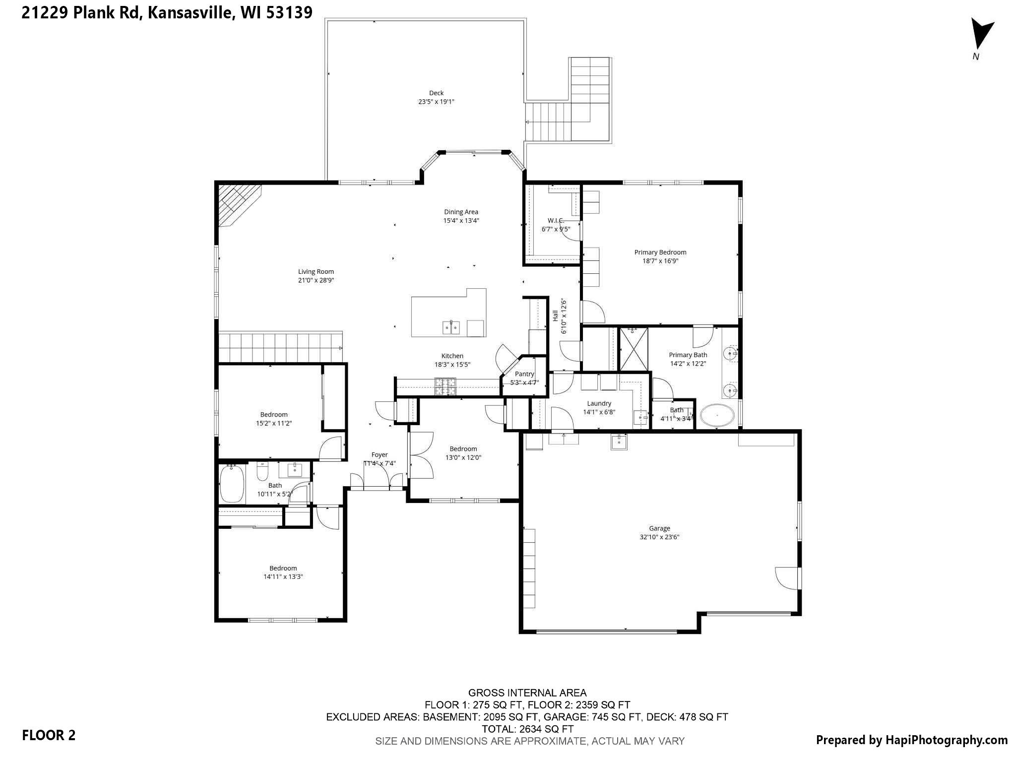 21229 Plank Road Dover, WI 53139 - Photo 45 of 46 Floor Plan Main Level