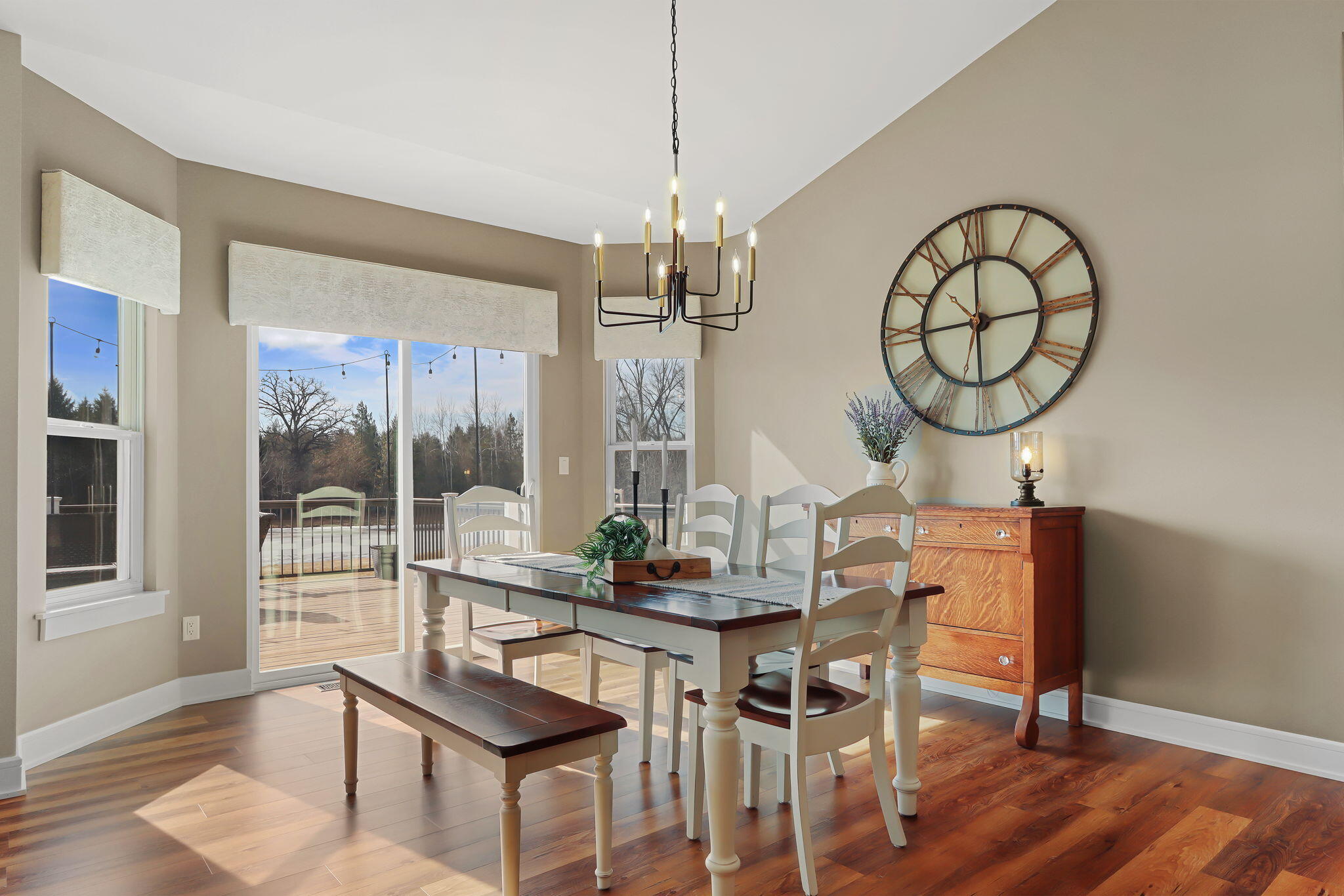 21229 Plank Road Dover, WI 53139 - Photo 5 of 46 Beautiful dining area over looking the large composite deck.