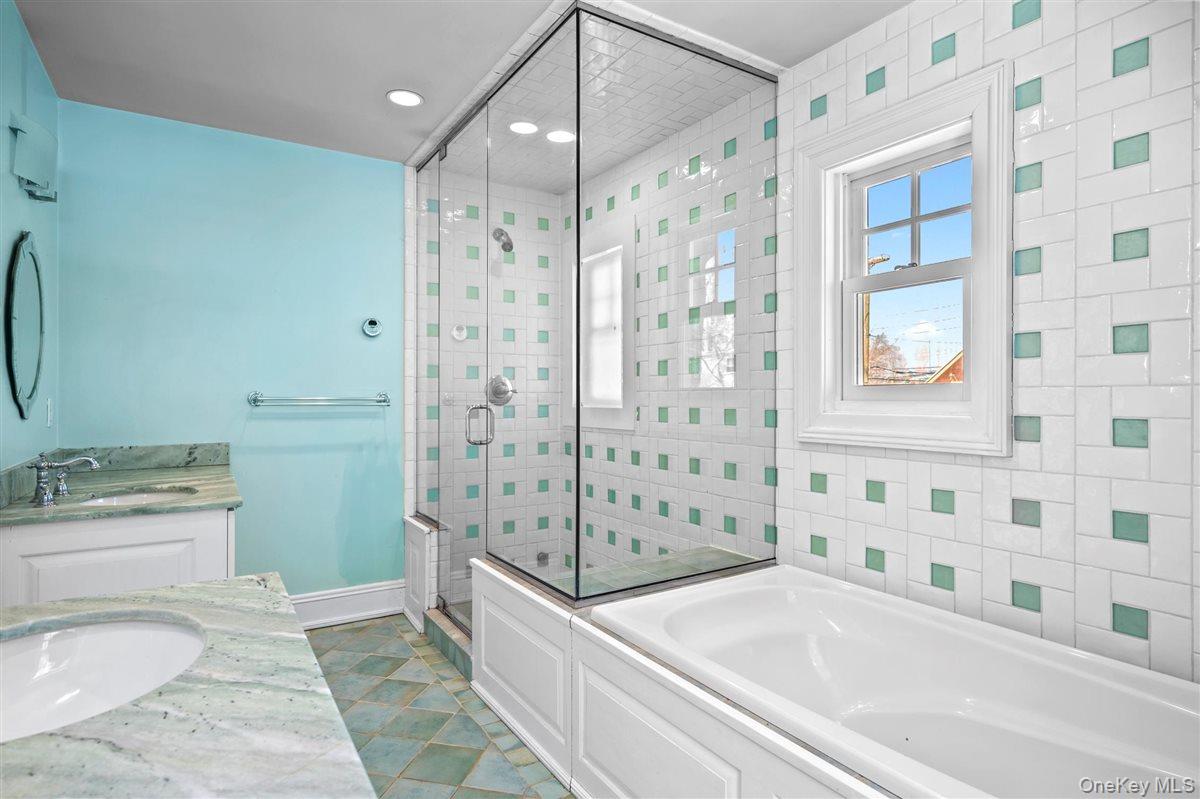 525 Milton Road Rye, NY 10580 - Photo 23 of 31 Primary Bathroom with radiant heat and steam shower