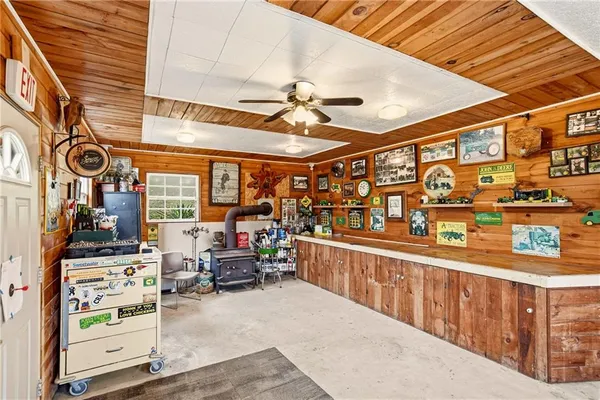 a view of yard with swimming pool