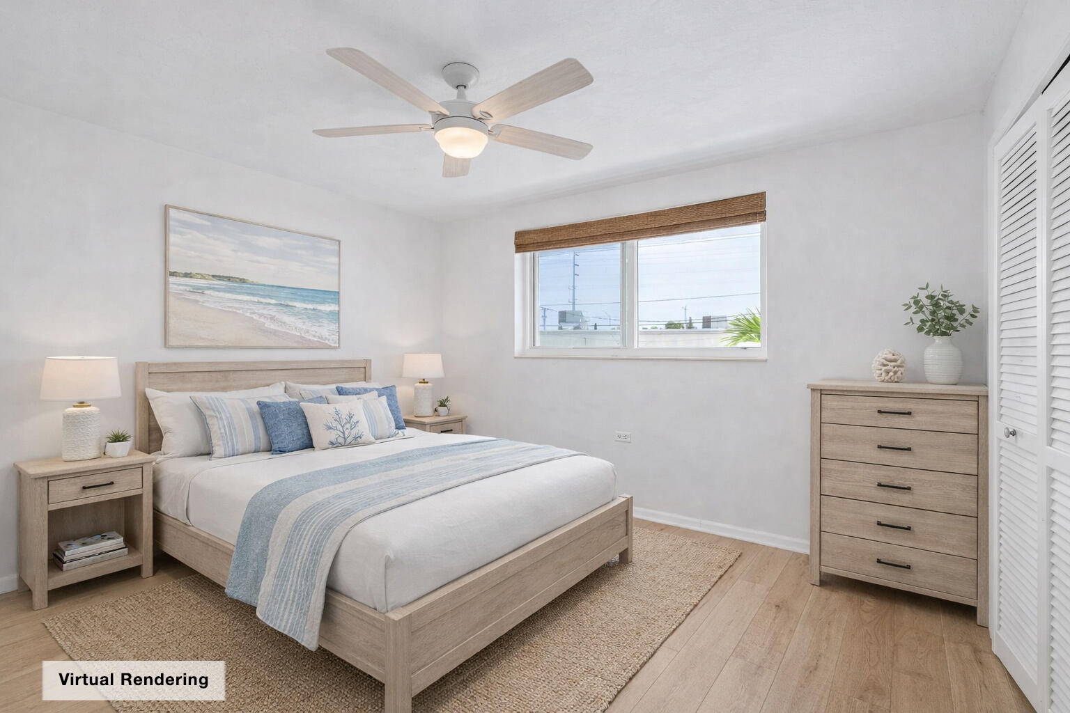 5301 Ocean Terrace, Unit 6 Marathon, FL 33050 - Photo 24 of 38 a bedroom with a bed and a dresser