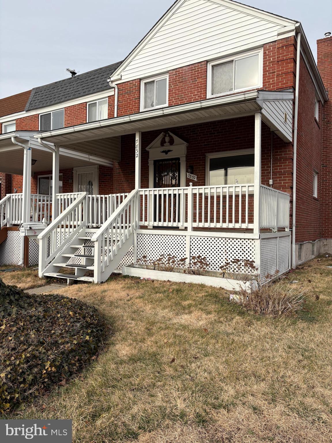 front view of a house with a porch
