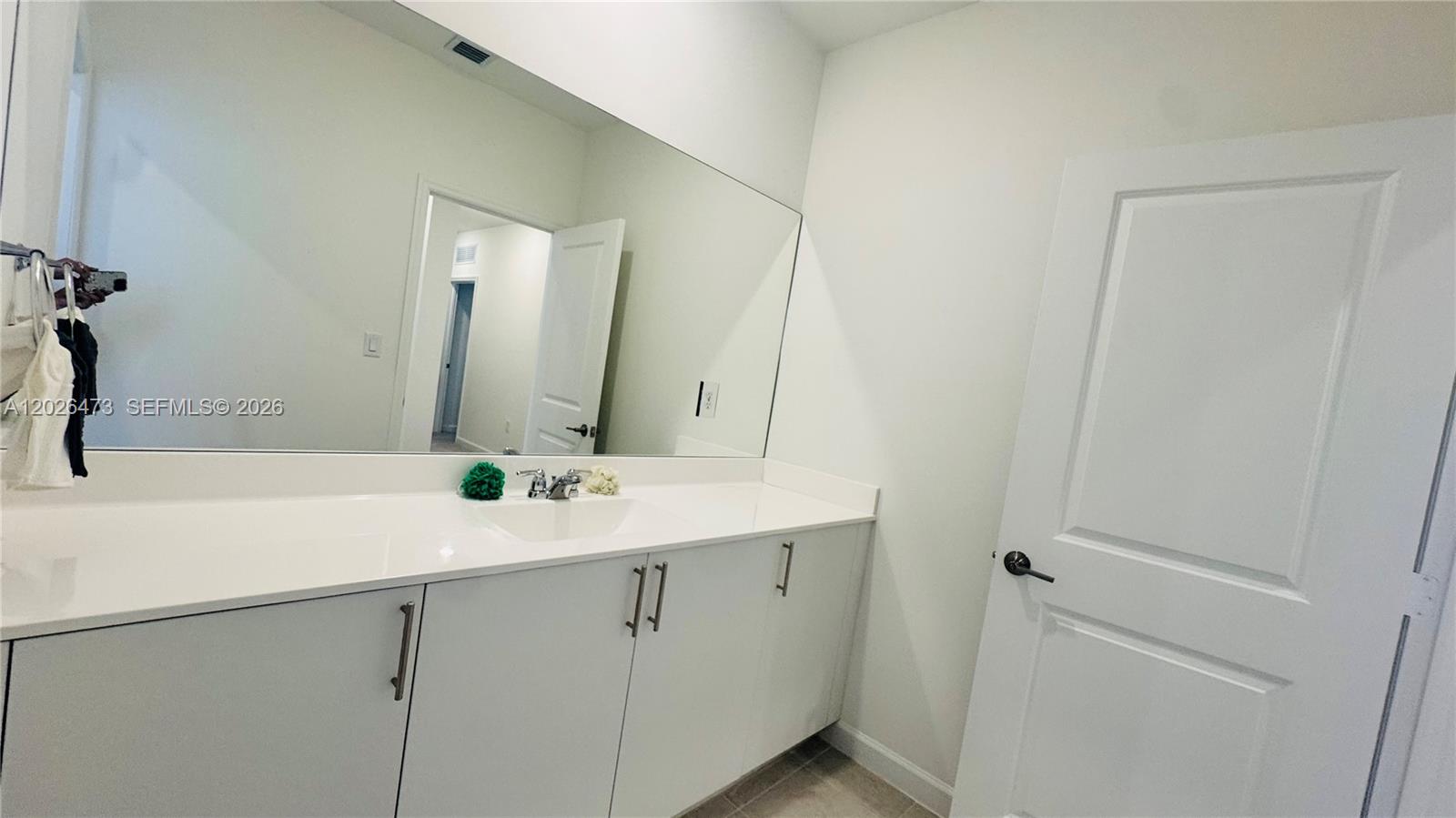 19479 Southwest 340th Street, Unit 1 Homestead, FL 33034 - Photo 9 of 58 a bathroom with a sink and a mirror
