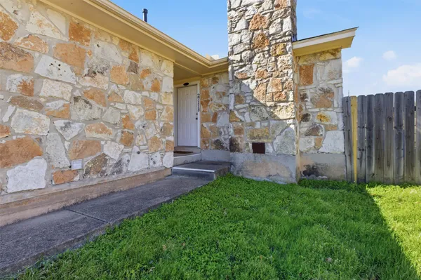 a view of front door of house