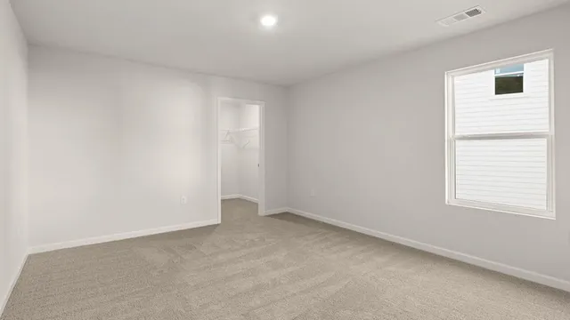 an empty room with a window
