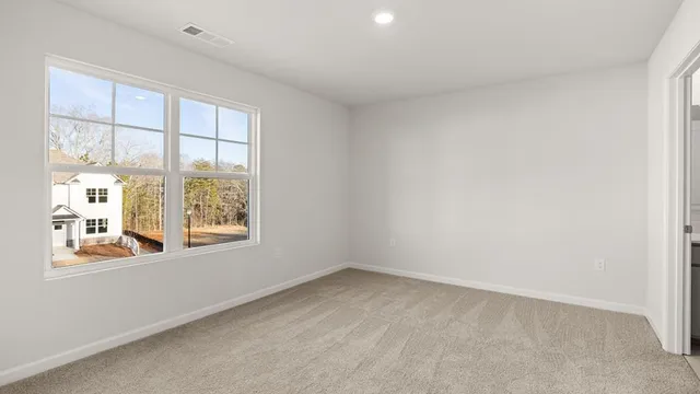 an empty room with a window