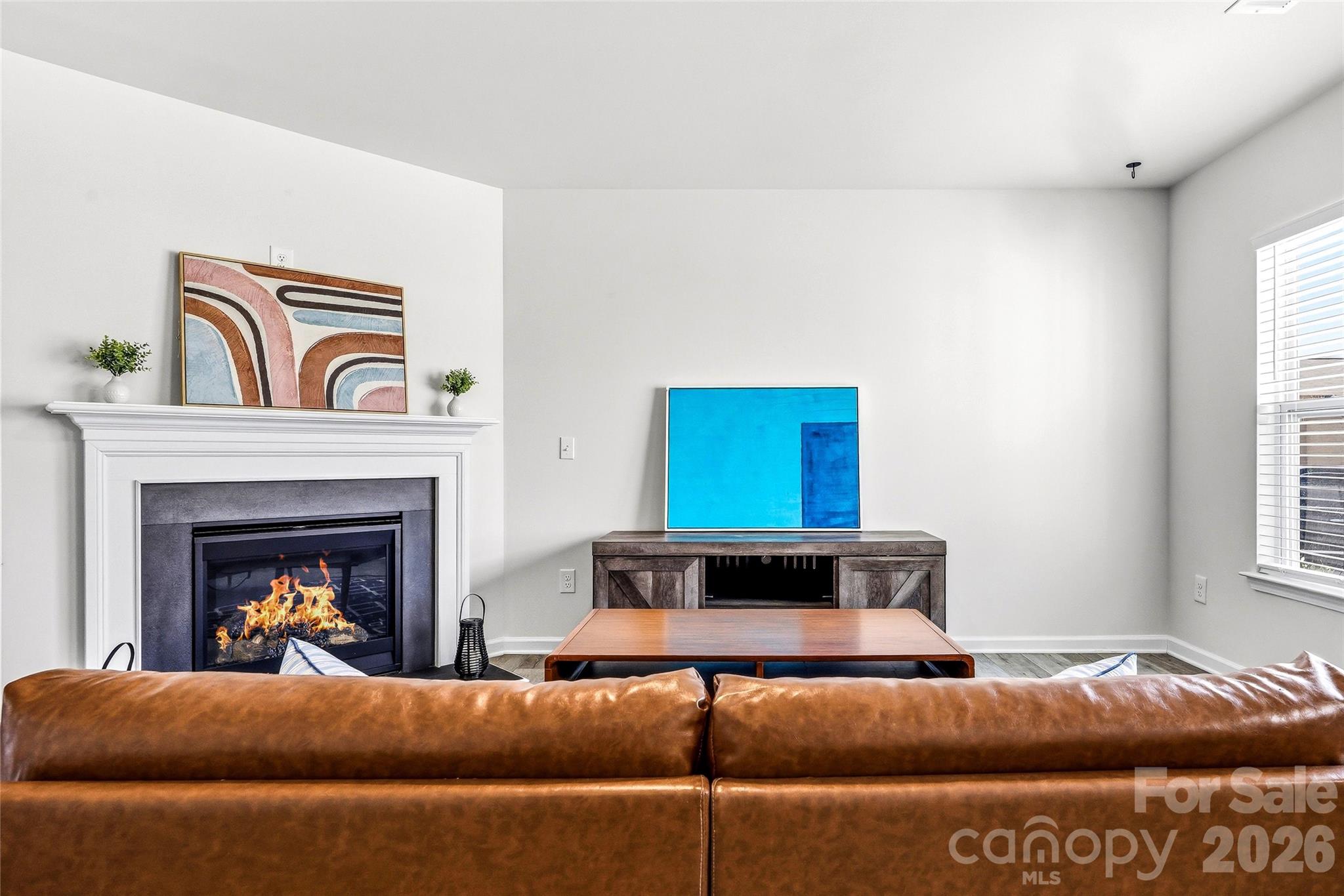 319 Oak Br Road Arden, NC 28704 - Photo 8 of 33 a living room with a couch and a fireplace