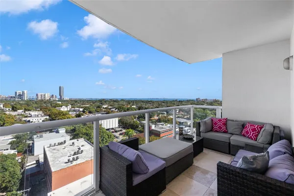 a view of city from balcony