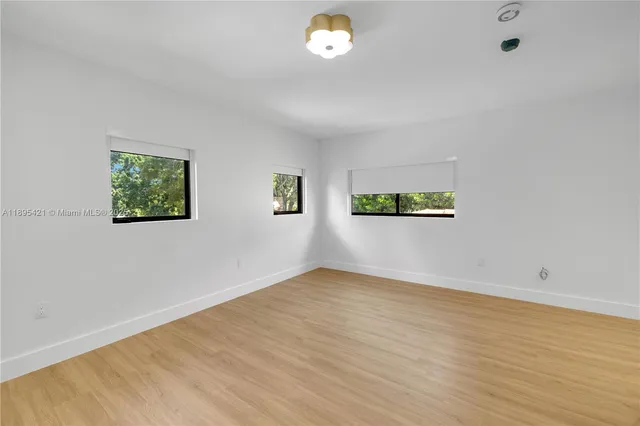 an empty room with a window