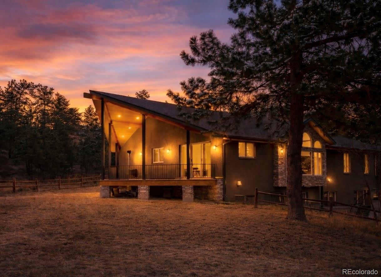 a view of outdoor space with seating area